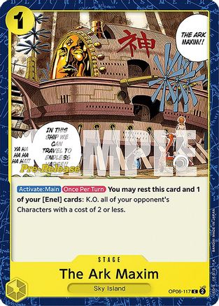 (OP06-117) The Ark Maxim - Wings of the Captain Pre-Release Cards Normal