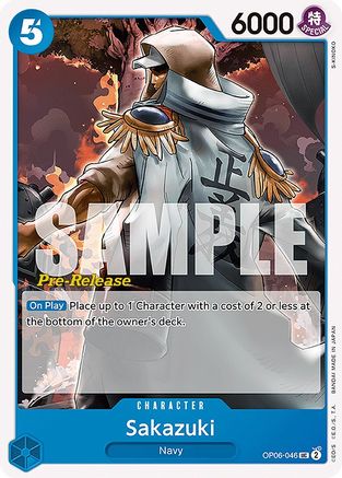 (OP06-046) Sakazuki - Wings of the Captain Pre-Release Cards Normal