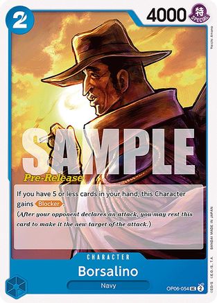 Borsalino (OP06-054) - Wings of the Captain Pre-Release Cards