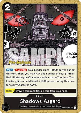 Shadows Asgard (OP06-095) - Wings of the Captain Pre-Release Cards