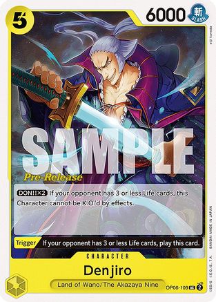 Denjiro (OP06-109) - Wings of the Captain Pre-Release Cards