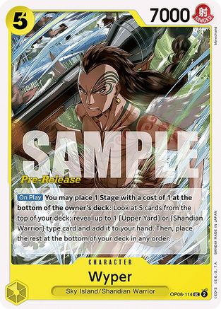 (OP06-114) Wyper - Wings of the Captain Pre-Release Cards Normal