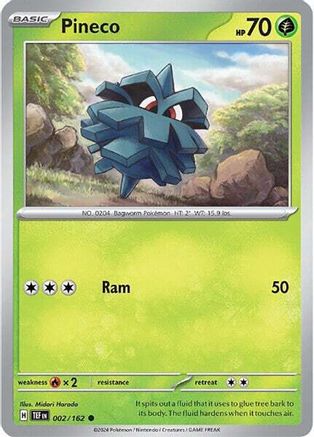Pineco (2/162) - SV05 Temporal Forces Reverse Holofoil - Common