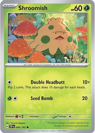 Shroomish (6/162) - SV05 Temporal Forces Reverse Holofoil - Common