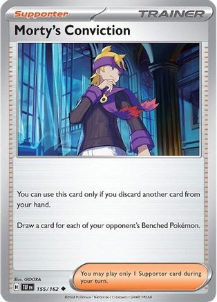 Morty's Conviction (155/162) - SV05 Temporal Forces Reverse Holofoil - Uncommon