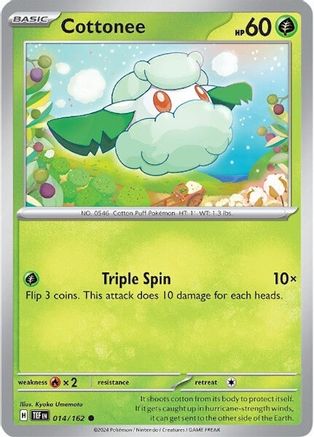 Cottonee (14/162) - SV05 Temporal Forces Reverse Holofoil - Common