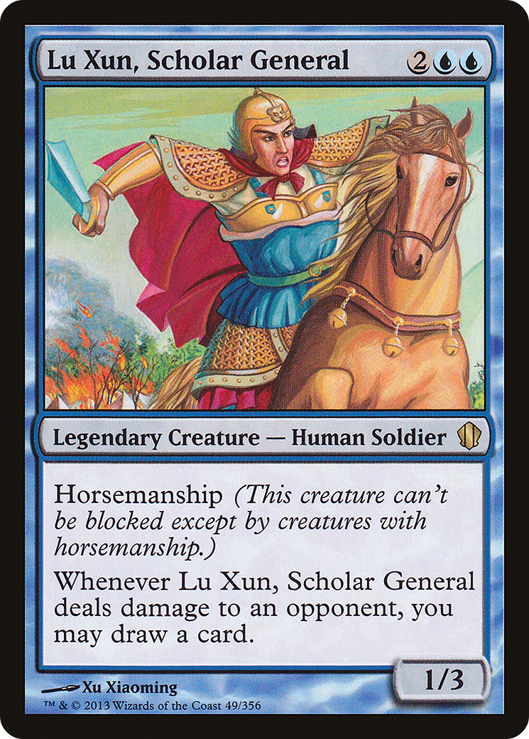 Lu Xun, Scholar General (C13-049) - Commander 2013