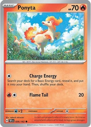 Ponyta (26/162) - SV05 Temporal Forces Reverse Holofoil - Common
