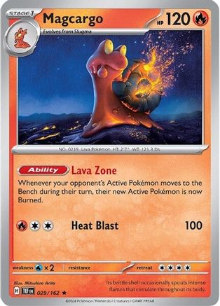 Magcargo (29/162) - SV05 Temporal Forces Reverse Holofoil - Rare