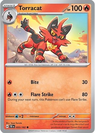 Torracat (33/162) - SV05 Temporal Forces Reverse Holofoil - Common