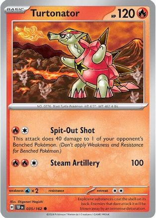 Turtonator (35/162) - SV05 Temporal Forces Reverse Holofoil - Common