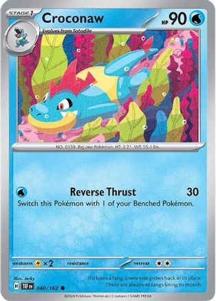 Croconaw - 040/162 - SV05 Temporal Forces Reverse Holofoil - Common