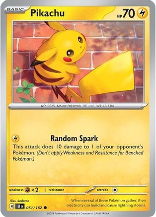 Pikachu (51/162) - SV05 Temporal Forces Reverse Holofoil - Common