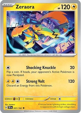 Zeraora (57/162) - SV05 Temporal Forces Reverse Holofoil - Uncommon