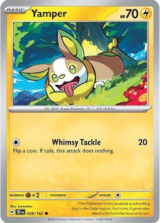 Yamper (58/162) - SV05 Temporal Forces Reverse Holofoil - Common