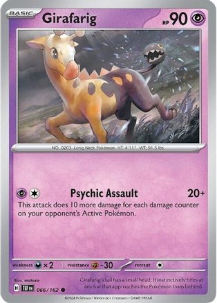 Girafarig (66/162) - SV05 Temporal Forces Reverse Holofoil - Common