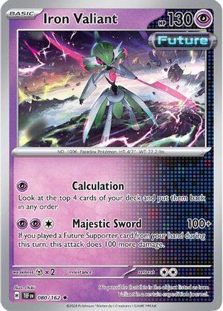 Iron Valiant (80/162) - SV05 Temporal Forces Reverse Holofoil - Rare