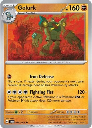 Golurk 088/162 - SV05 Temporal Forces Reverse Holofoil - Uncommon