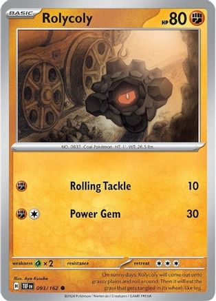 Rolycoly (93/162) - SV05 Temporal Forces Reverse Holofoil - Common