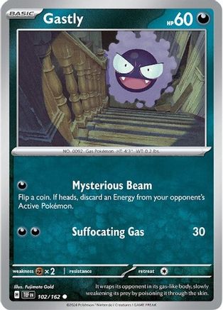 Gastly (102/162) - SV05 Temporal Forces Reverse Holofoil - Common