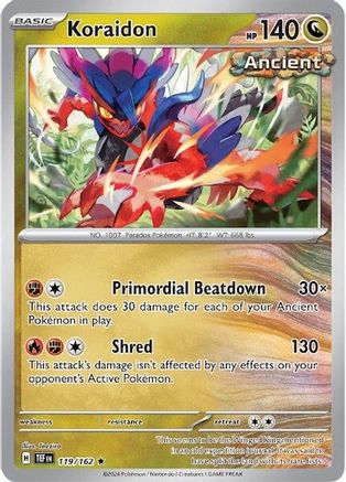 Koraidon 119 - SV05 Temporal Forces Reverse Holofoil