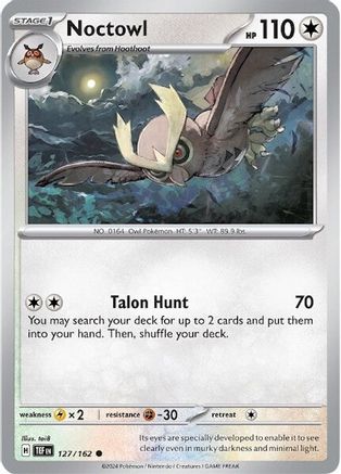 Noctowl (127/162) - SV05 Temporal Forces Reverse Holofoil - Common