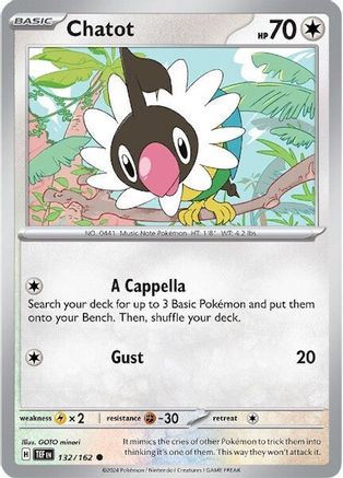 Chatot 132 - SV05 Temporal Forces Reverse Holofoil