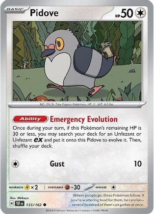 Pidove (133/162) - SV05 Temporal Forces Reverse Holofoil - Common