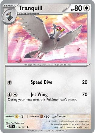 Tranquill (134/162) - SV05 Temporal Forces Reverse Holofoil - Common