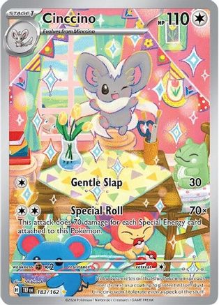 Cinccino (183/162) - SV05 Temporal Forces Holofoil - Illustration Rare