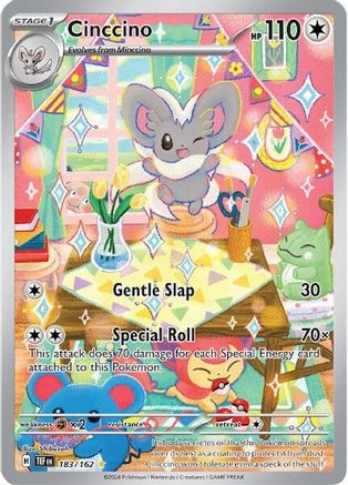 Cinccino - 183/162  - SV05 Temporal Forces Holofoil - Illustration Rare