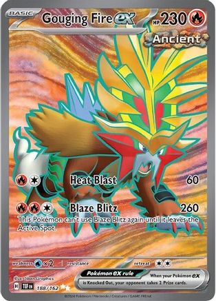 Gouging Fire ex (188/162) - SV05 Temporal Forces Holofoil - Ultra Rare