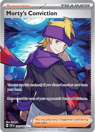 Morty's Conviction (201/162) - SV05 Temporal Forces Holofoil - Ultra Rare