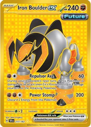 Iron Boulder ex (217/162) - SV05 Temporal Forces Holofoil - Hyper Rare