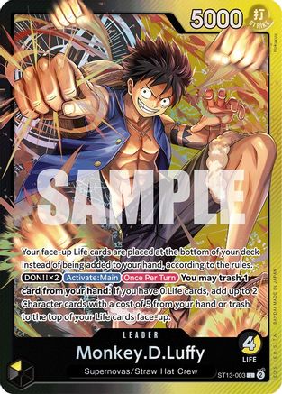 (ST13-003) Monkey.D.Luffy (003) - Ultra Deck: The Three Brothers Foil
