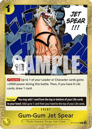 Gum-Gum Jet Spear (ST13-018) - Ultra Deck: The Three Brothers Foil