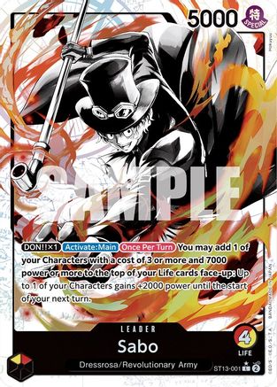 (ST13-001) Sabo (001) (Parallel) - Ultra Deck: The Three Brothers Foil