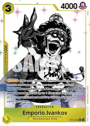 (ST13-005) Emporio.Ivankov (Parallel) - Ultra Deck: The Three Brothers Foil