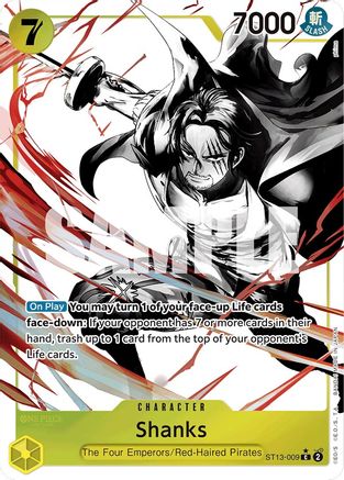 (ST13-009) Shanks (Parallel) - Ultra Deck: The Three Brothers Foil