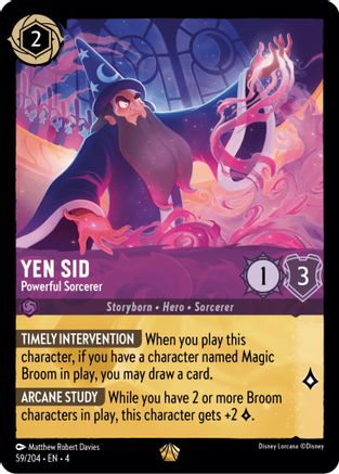 Yen Sid - Powerful Sorcerer (59/204) - Ursulas Return Cold Foil