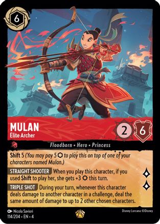 (114/204)  Mulan - Elite Archer - Ursula's Return  Cold Foil