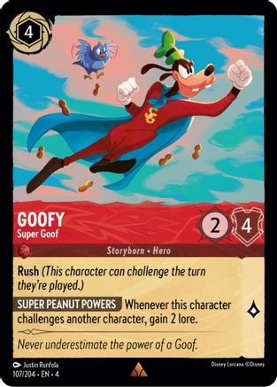(107/204)  Goofy - Super Goof - Ursula's Return  Cold Foil