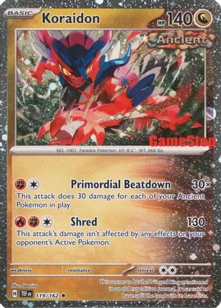 Koraidon (Gamestop Promo) (119/162) - Miscellaneous Cards & Products Reverse Holofoil - Promo