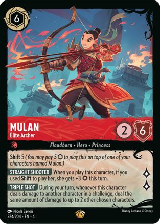 Mulan - Elite Archer (224/204) (244/204) - Illumineers Quest Deep Trouble Cold Foil