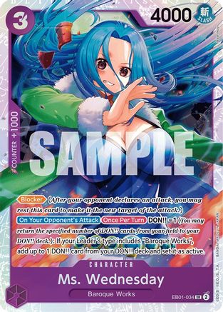 (EB01-034) Ms. Wednesday - Extra Booster: Memorial Collection Foil