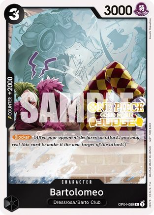 (OP04-089) Bartolomeo (Judge Pack Vol. 3) - One Piece Promotion Cards Foil