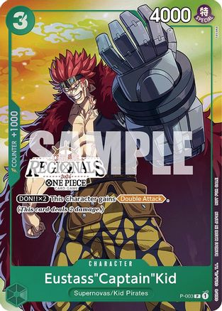 Eustass"Captain"Kid (Offline Regional 2024 Vol. 2) [Participant] (P-003) - One Piece Promotion Cards Foil