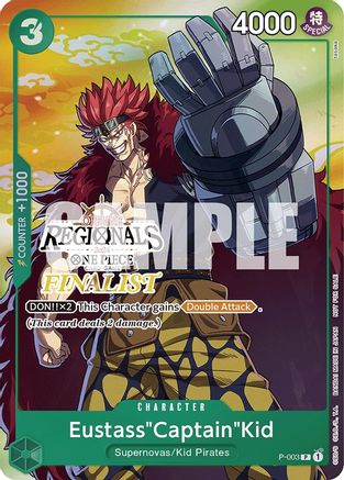 Eustass"Captain"Kid (Offline Regional 2024 Vol. 2) [Finalist] (P-003) - One Piece Promotion Cards Foil