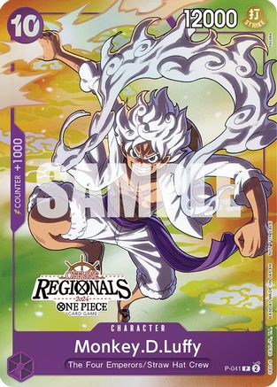 (P-041) Monkey.D.Luffy (041) (Offline Regional 2024 Vol. 2) [Participant] - One Piece Promotion Cards Foil