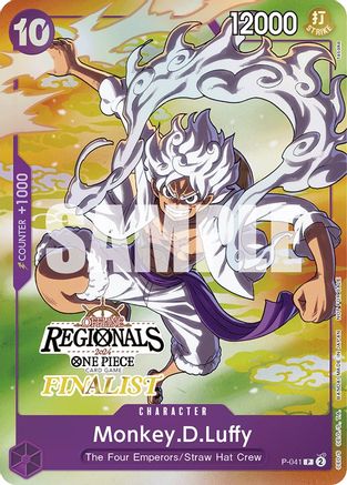 (P-041) Monkey.D.Luffy (041) (Offline Regional 2024 Vol. 2) [Finalist] - One Piece Promotion Cards Foil
